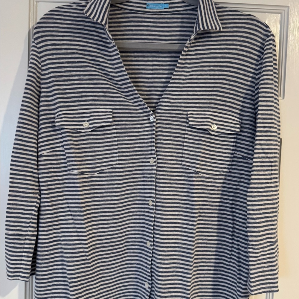 Striped Button-Up Shirt
